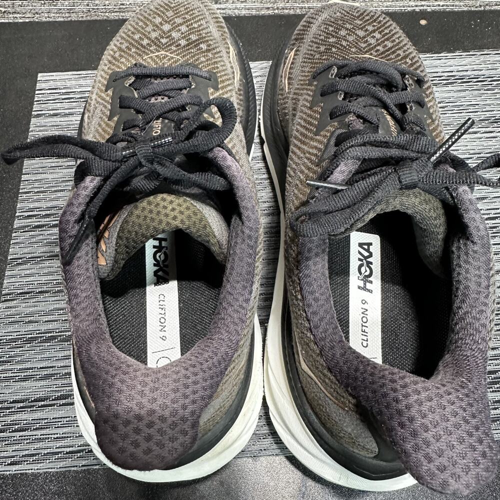 Hoka Clifton 9 Running Shoes Black Rose Gold 1132211 BRGL - Women's 9 B - Picture 11 of 16